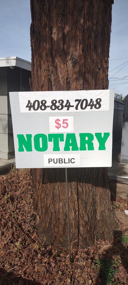 Notary in San Jose, California .